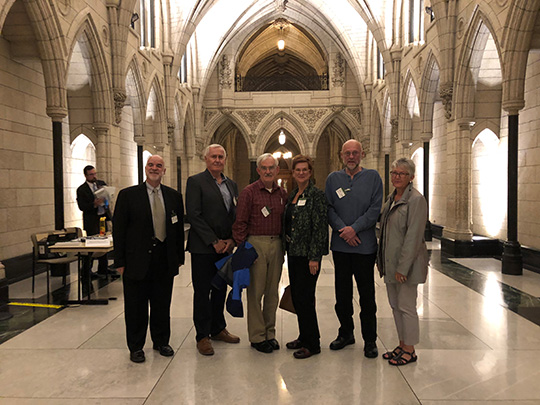 From left to right: Alain Trépanier (Director, District of British Columbia & Yukon), Brian Strongman (Director, District of British Columbia & Yukon), Roy Goodall (Vice-President), Cynthia Foreman (Director, District of the Prairies and the Northwest Territories), Rick Brick (Director, District of the Prairies and the Northwest Territories) and Linda MacDonald (Director, District of Ontario).