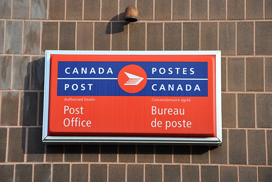 Signe de Postes Canada.