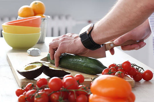 Chopping vegetables Chopping vegetables