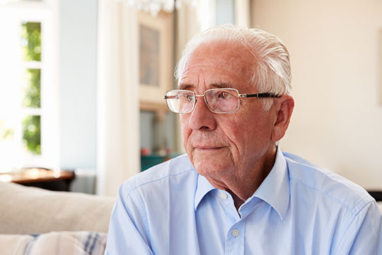 Senior man Alberta's pensions.