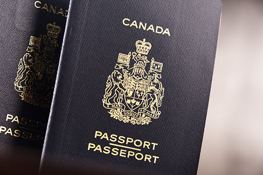 Canadian passport.