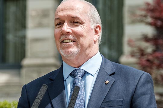 British-Columbia Premier John Horgan.