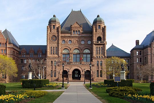 L'édifice de l'Assemblée législative de l'Ontario