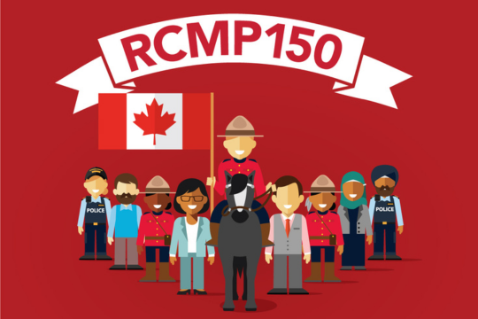 Group of RCMP members concept art.