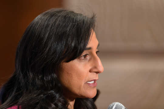 Anita Anand. Minister Anand’s announcement on public service pension funds.