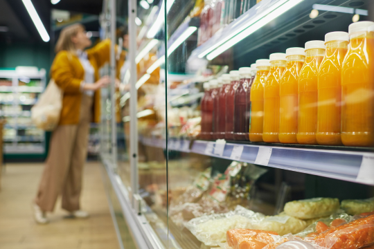 American tariffs Pose a major threat to aging Canadians. Adult woman shopping for groceries.