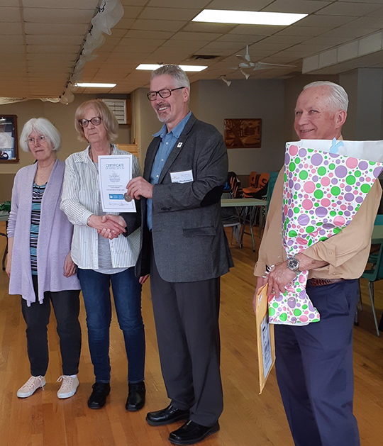 Bluewater Branch Volunteer Award Recipient for 2019, Bonnie Jackson. Bluewater Branch Volunteer Award Recipient for 2019, Bonnie Jackson.