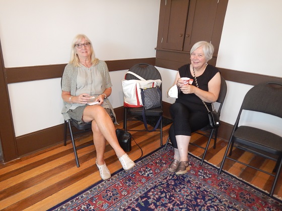 Dianne Michals and Kathy Rupnow taking a break