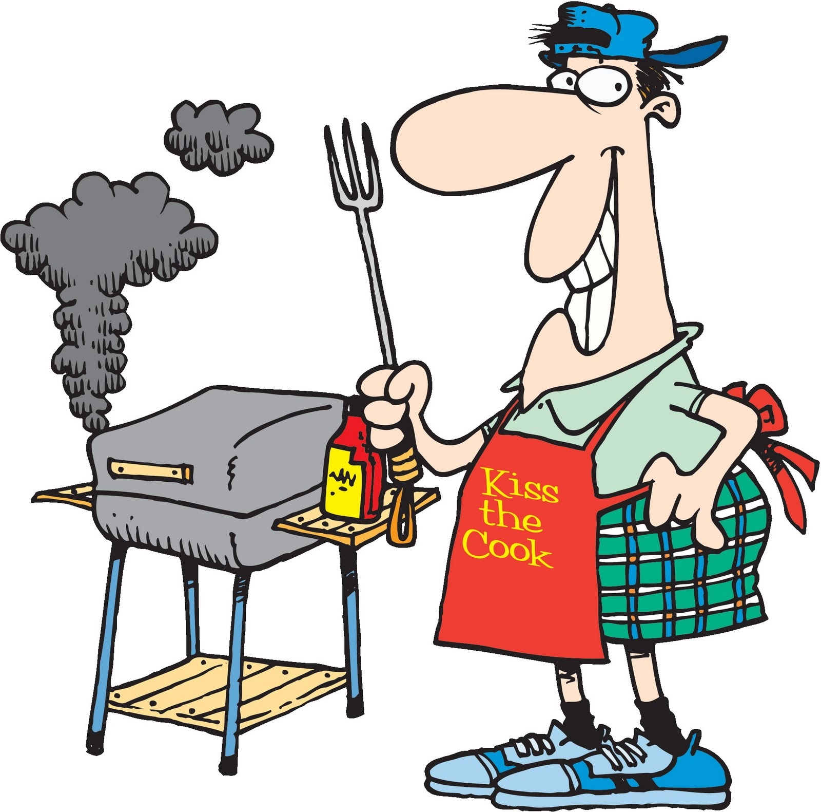 Barbecuing. Barbecuing.