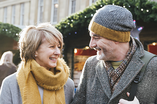 A couple smiling A couple smiling