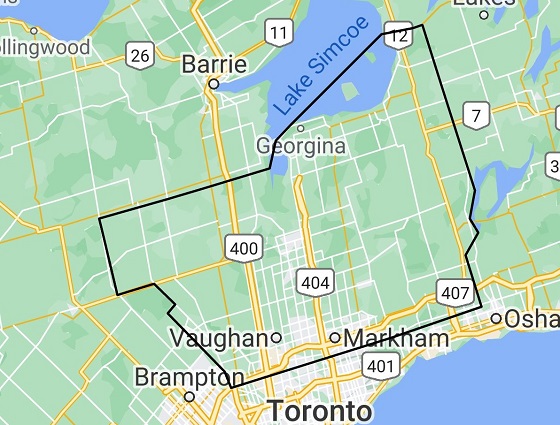 York Branch Area Map.