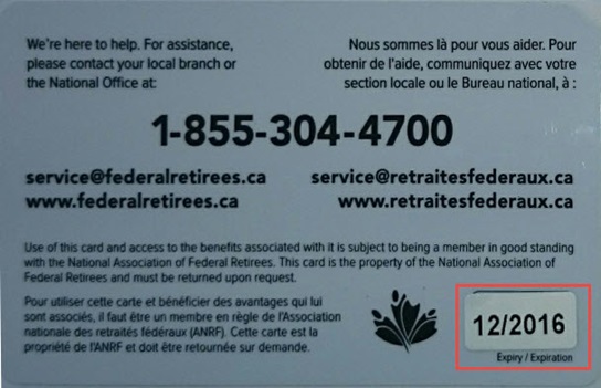 The back of a membership card showing old expiry sticker. The back of a membership card showing old expiry sticker.