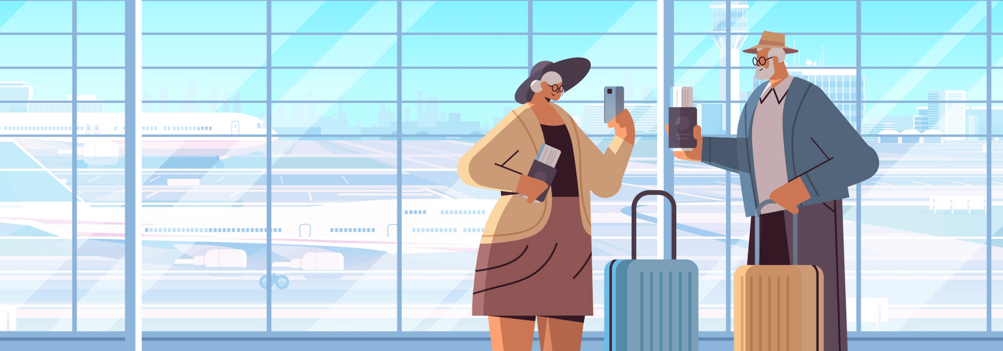 Duo at the airport.