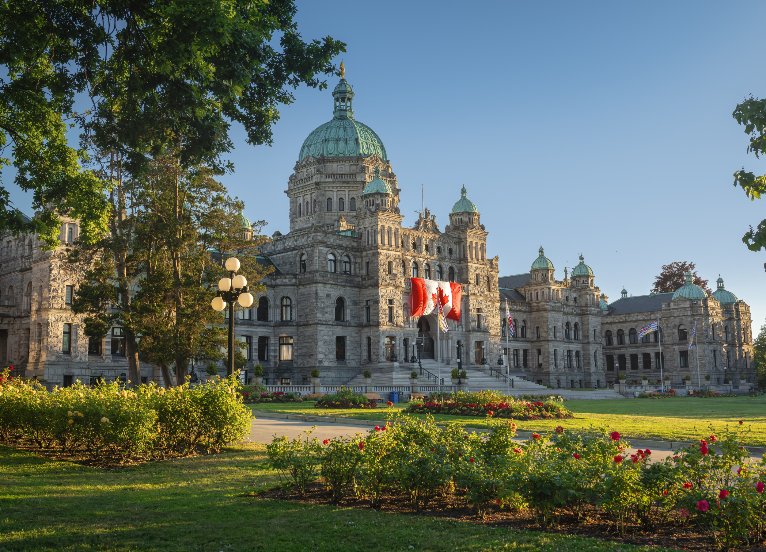 The British Columbia Parliament Buildings in Victoria, B.C.